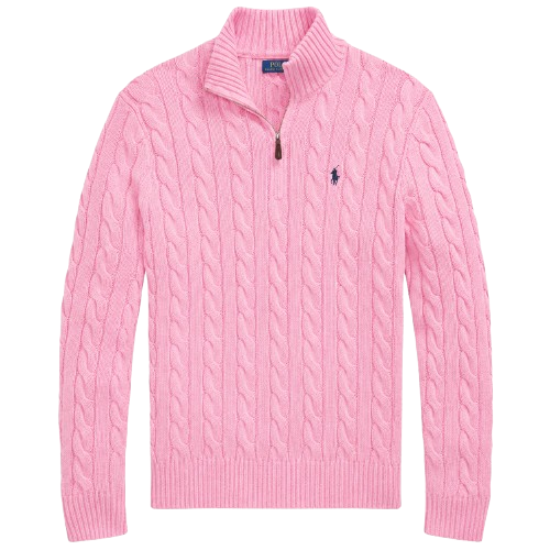 [RL Cable Knit Quarter Zip]