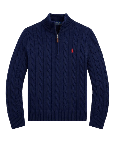 [RL Cable Knit Quarter Zip]
